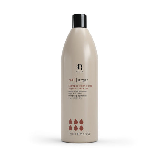 Shampoo Rigenerante Argan e Cheratina - RR Real Star - 1000 ml